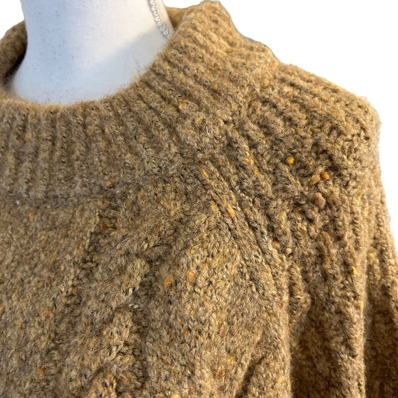 Universal Thread Mock Neck Cable Knit Sweater Women’s Sz 1X Camel Brown NEW - Picture 4 of 10